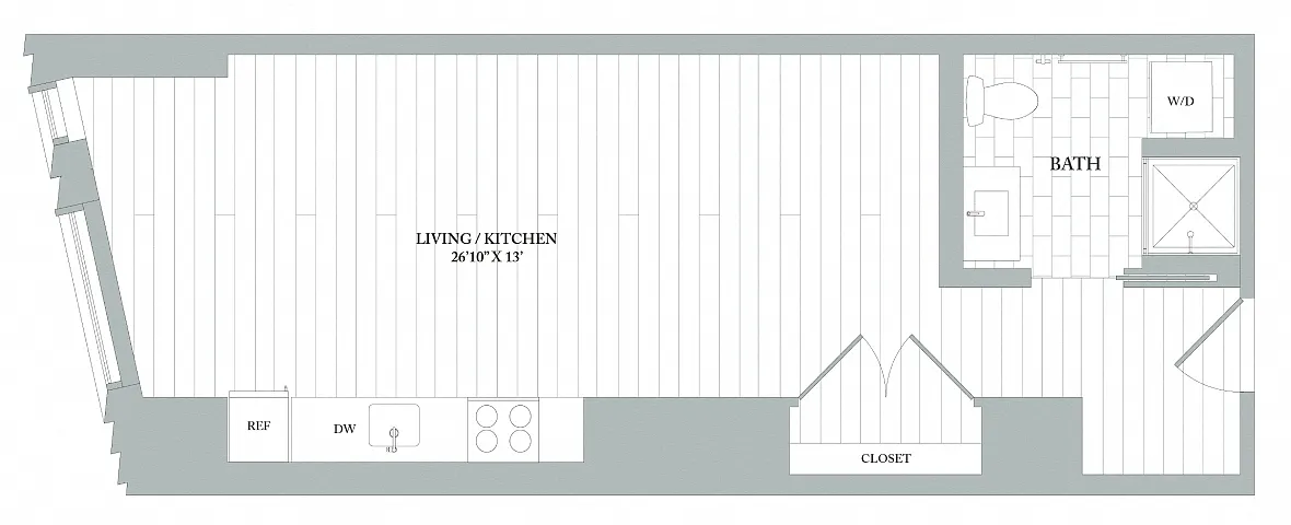 Floor plan S4 | Studio | 1 Bath
