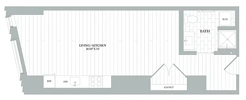 Floor plan S4 | Studio | 1 Bath