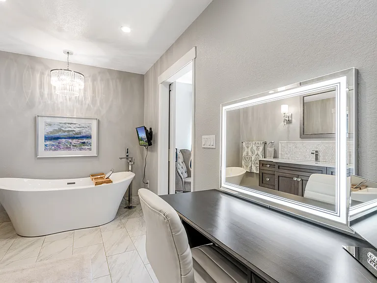 Another angle of the master bath. The vanity is a real treat