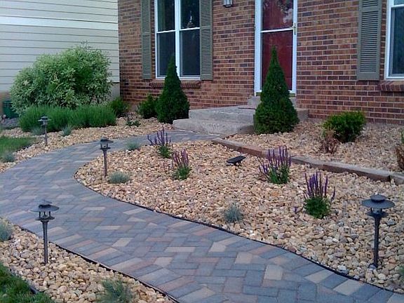 Custom paver entrance
