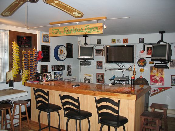 Wonderful "Man Cave" off garage