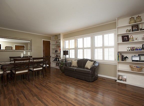 Built in bookshelves