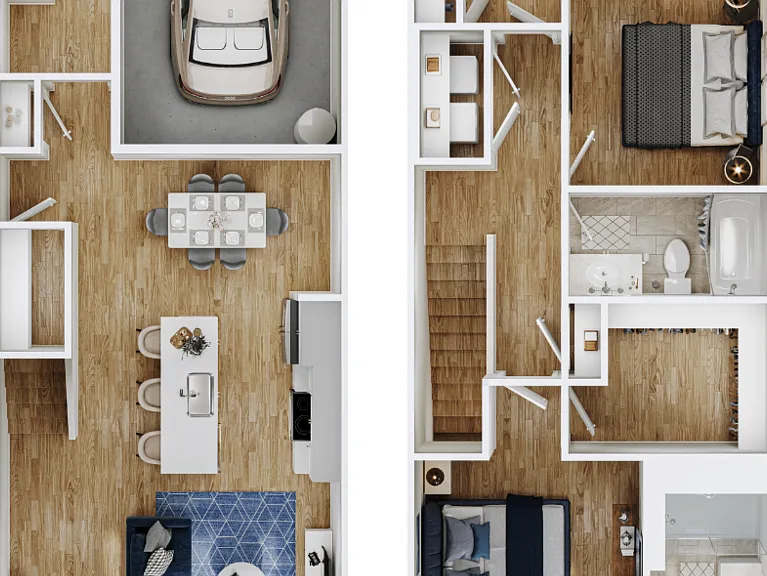 Clover floor plan Affinity at Wendell