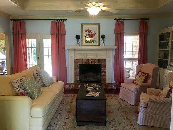 Living room with gas logs