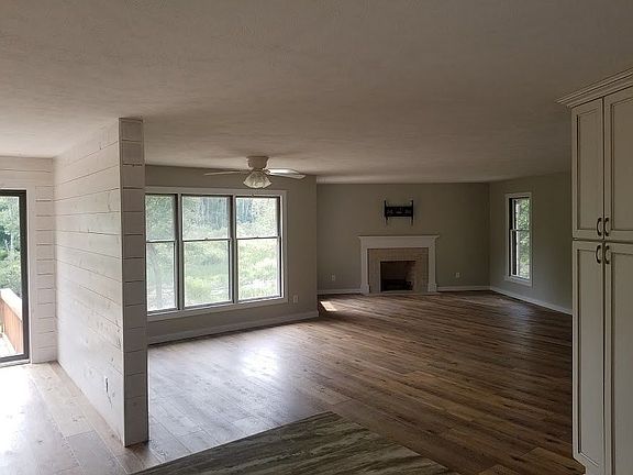great room with fireplace