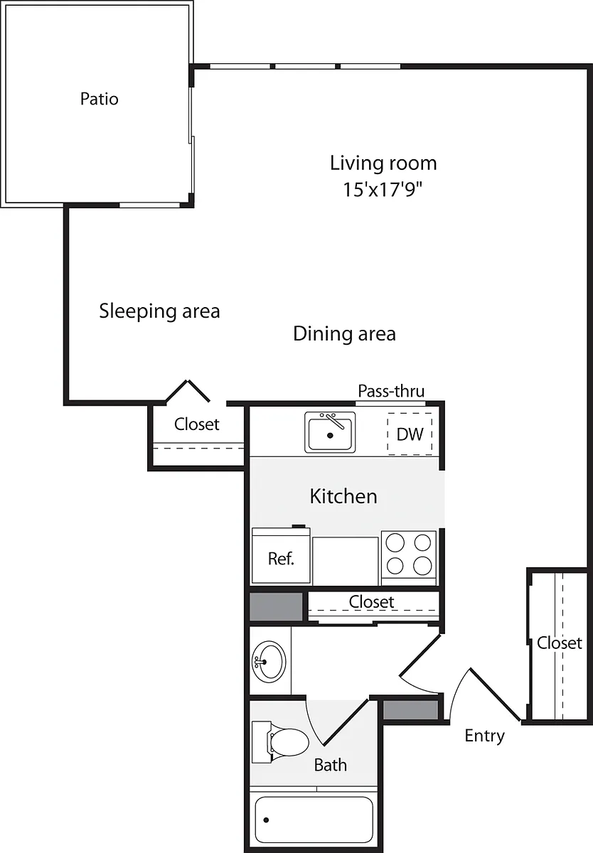 Floor plan Studio A