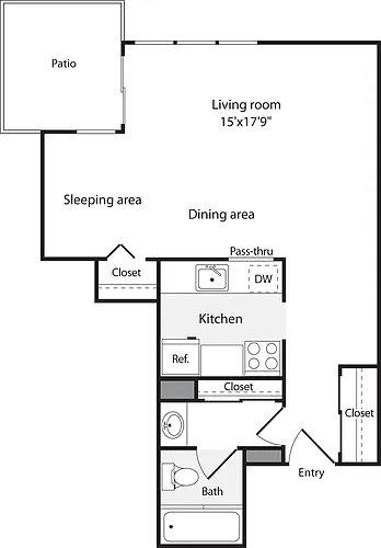 Floor plan Studio A