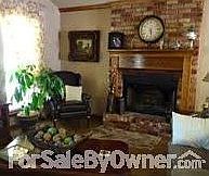 Living room w/ fireplace