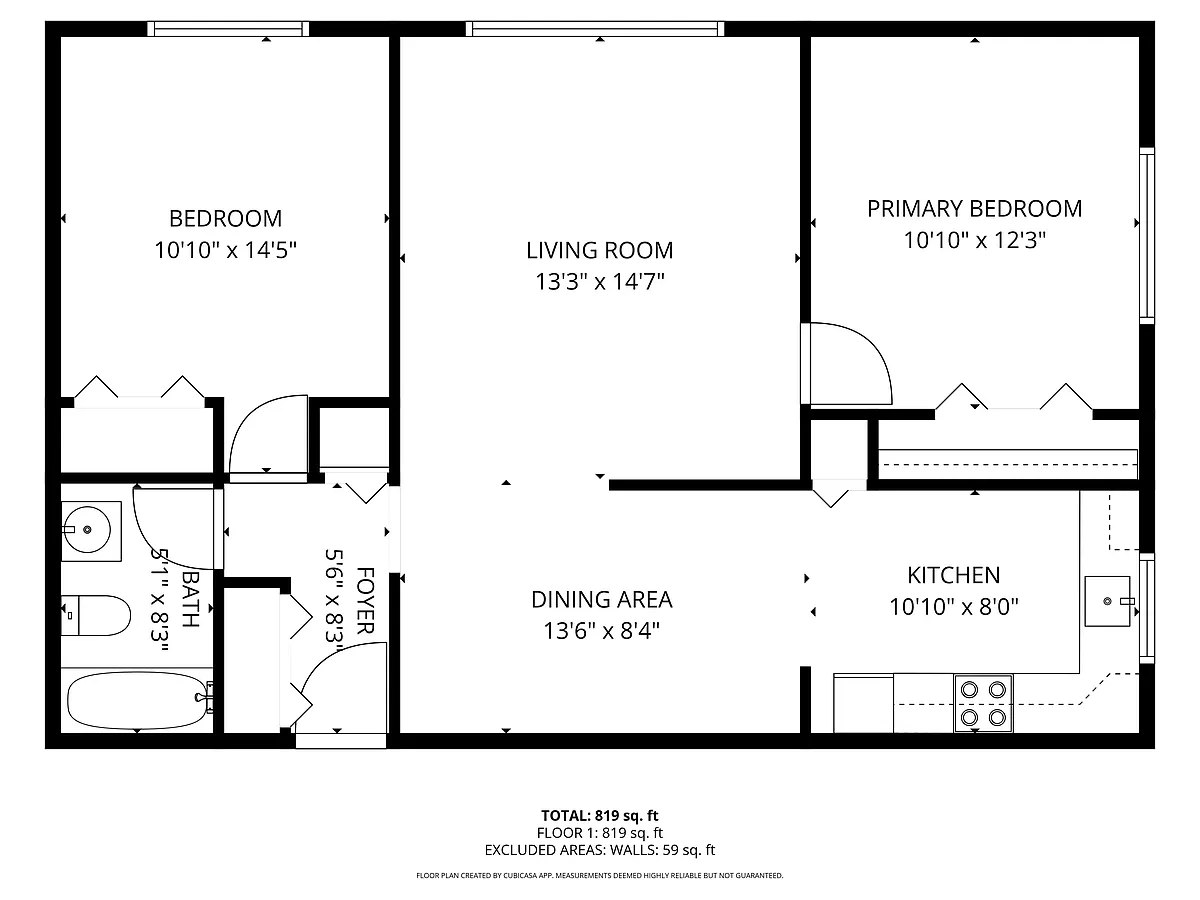 Floor plan Two Bedroom