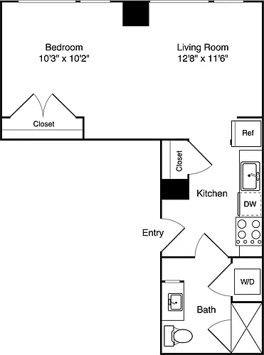 Floor plan Studio A