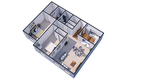 Floor plan 2X2 F S
