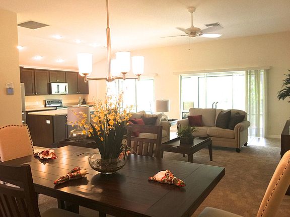 Open concept living room dining