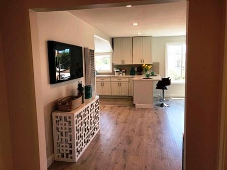 View into unit from door