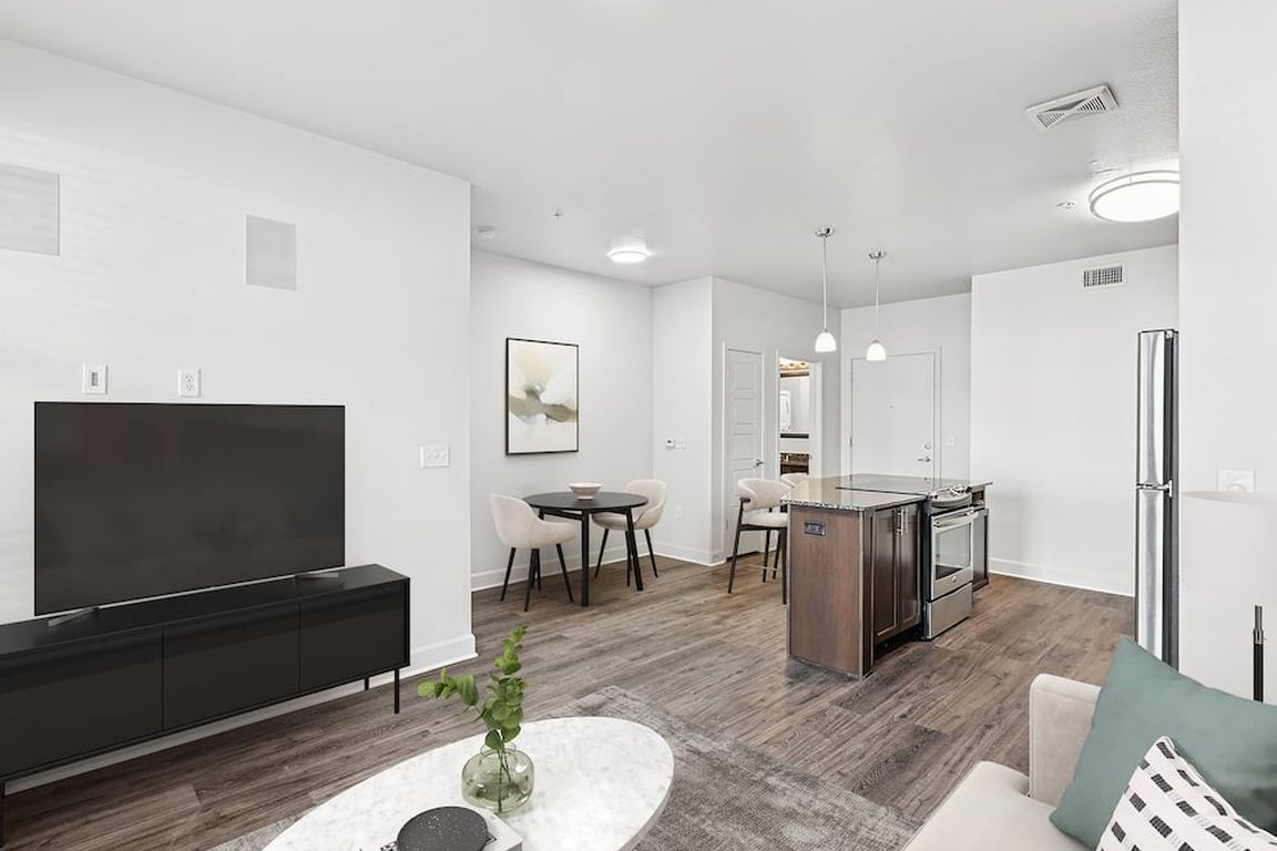 Living room and kitchen