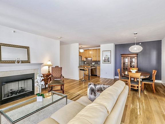 Large Living Room with Custom Fireplace