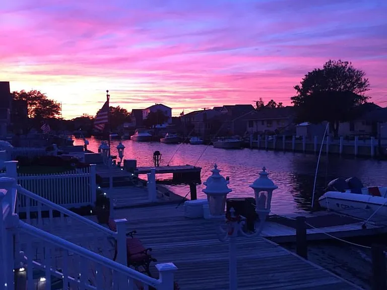 Beautiful sunset from deck