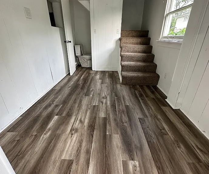 Powder room off living room