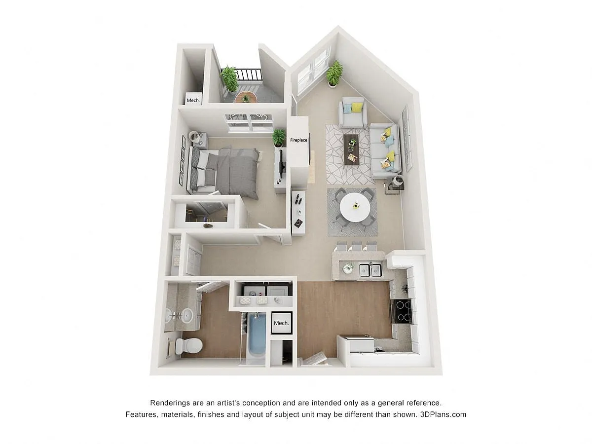 Floor plan Newbury 1B1B
