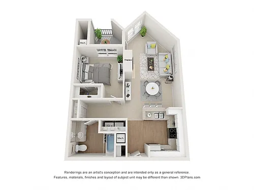 Floor plan Newbury 1B1B