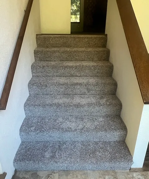 From entry to upstairs. New carpet