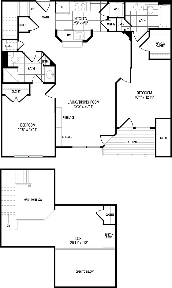 Floor plan Cape May (w/loft)