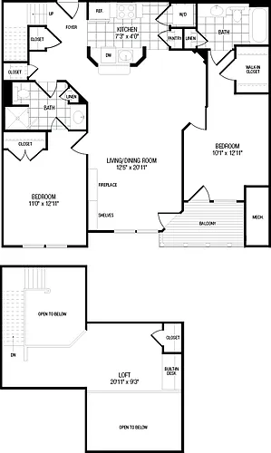 Floor plan Cape May (w/loft)