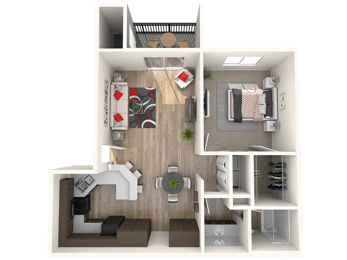 Floor plan 1x1Ac