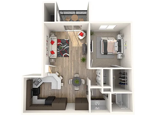 Floor plan 1x1Ac
