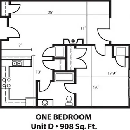 One Bedroom D One Bedroom D