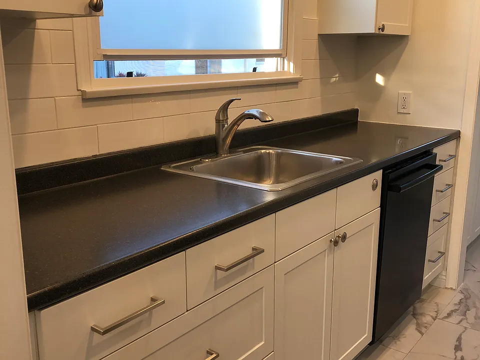 Newly updated kitchen with TONS of storage (more than is visible in this shot)