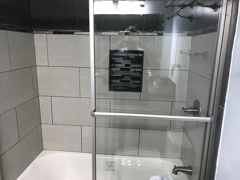Shared bathroom shower/tub