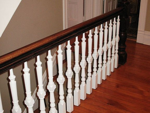 Wonderful Woodwork on This Bannister to the Second Floor