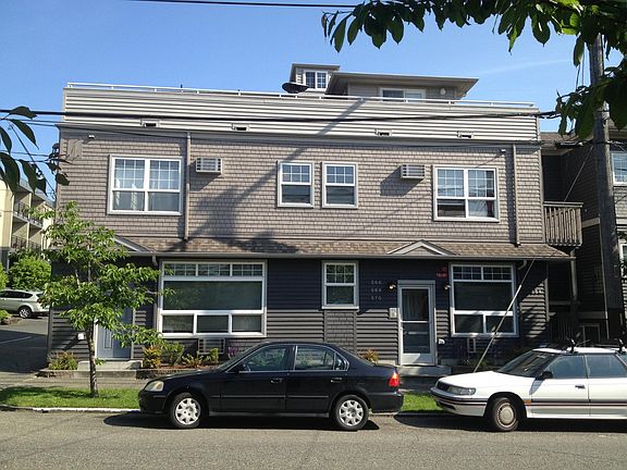 Quiet, secure building. The Penthouse unit is on the top floor with a deck surrounding the entire apartment.