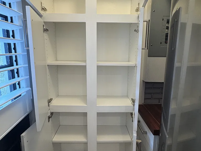 Ample storage space in the kitchen.