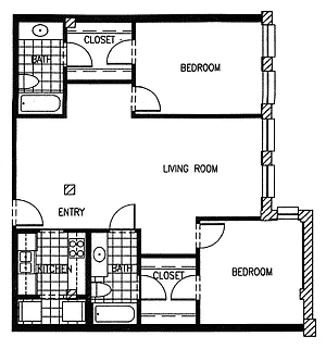 Floor plan 2X2 60