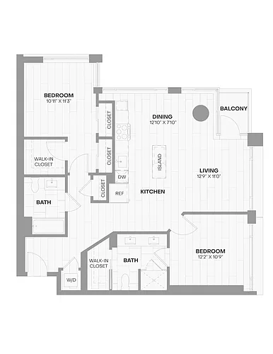 Floor plan 2 Bed/2 Bath-X00