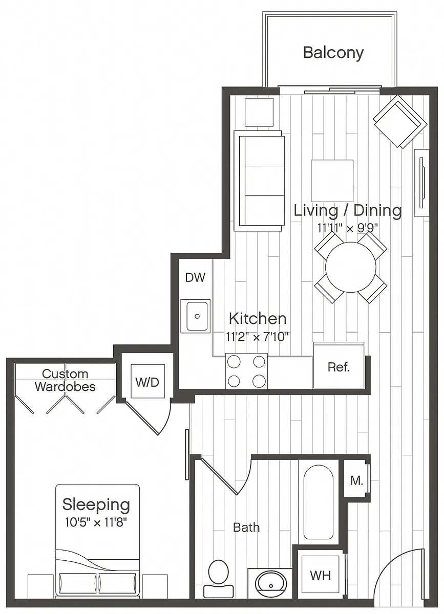 Floor plan Studio-S6