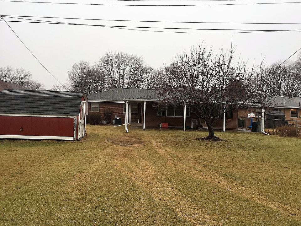Back of home, storage shed  