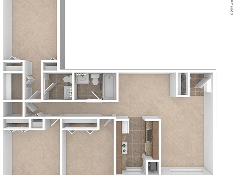 The Sequoia: Beds - 3: Baths - 1.5: SqFt Range - 1046 to 1046