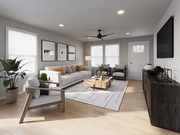 Hardwood floor style throughout