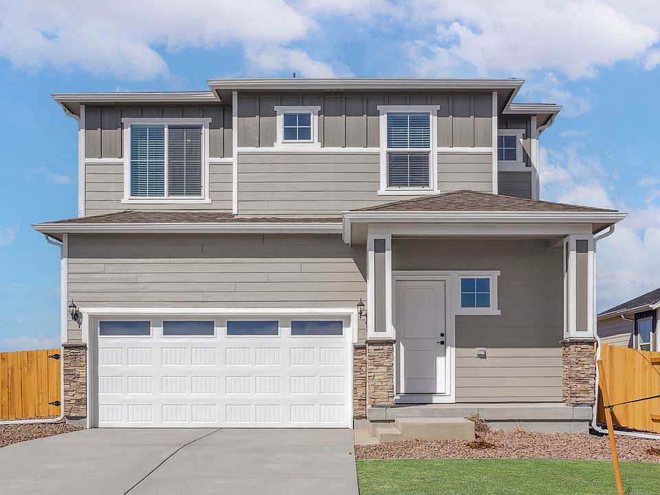 The Horizon is a beautiful two story home with siding.