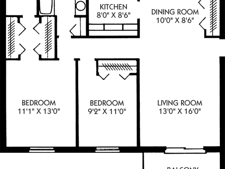 2 Bedroom, 1.5 Bath (884 sqft.) 2 Bedroom, 1.5 Bath (884 sqft.)