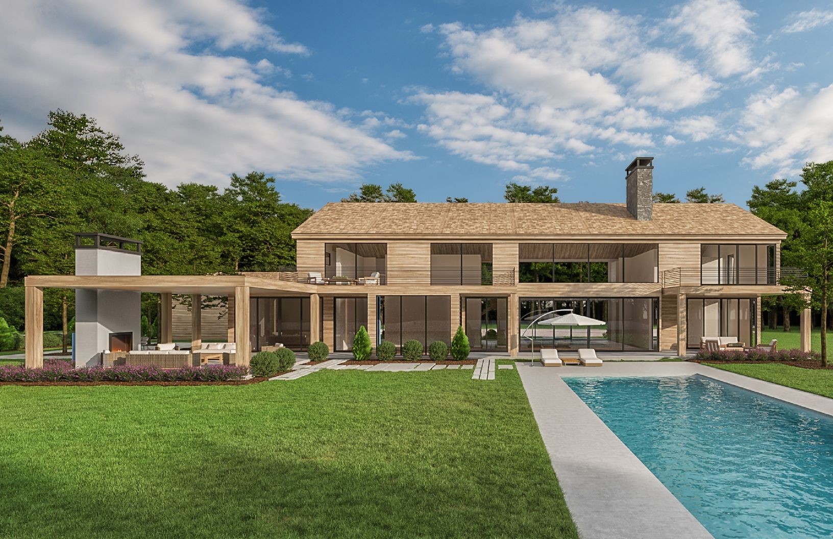  Rendering of Rear Elevation