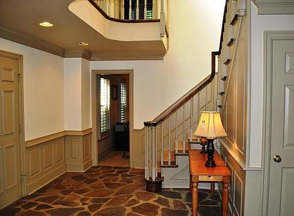 Gracious Foyer w/Stone Floor