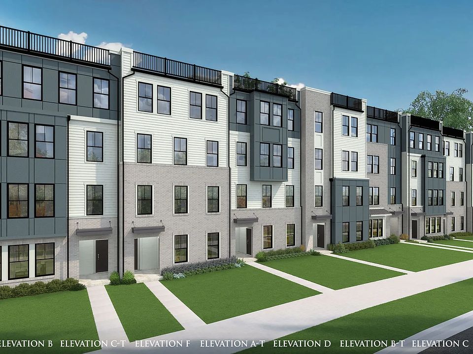 Exterior View of the Clarendon 2-Level Condo with a 1-Car Garage located in Loudoun County