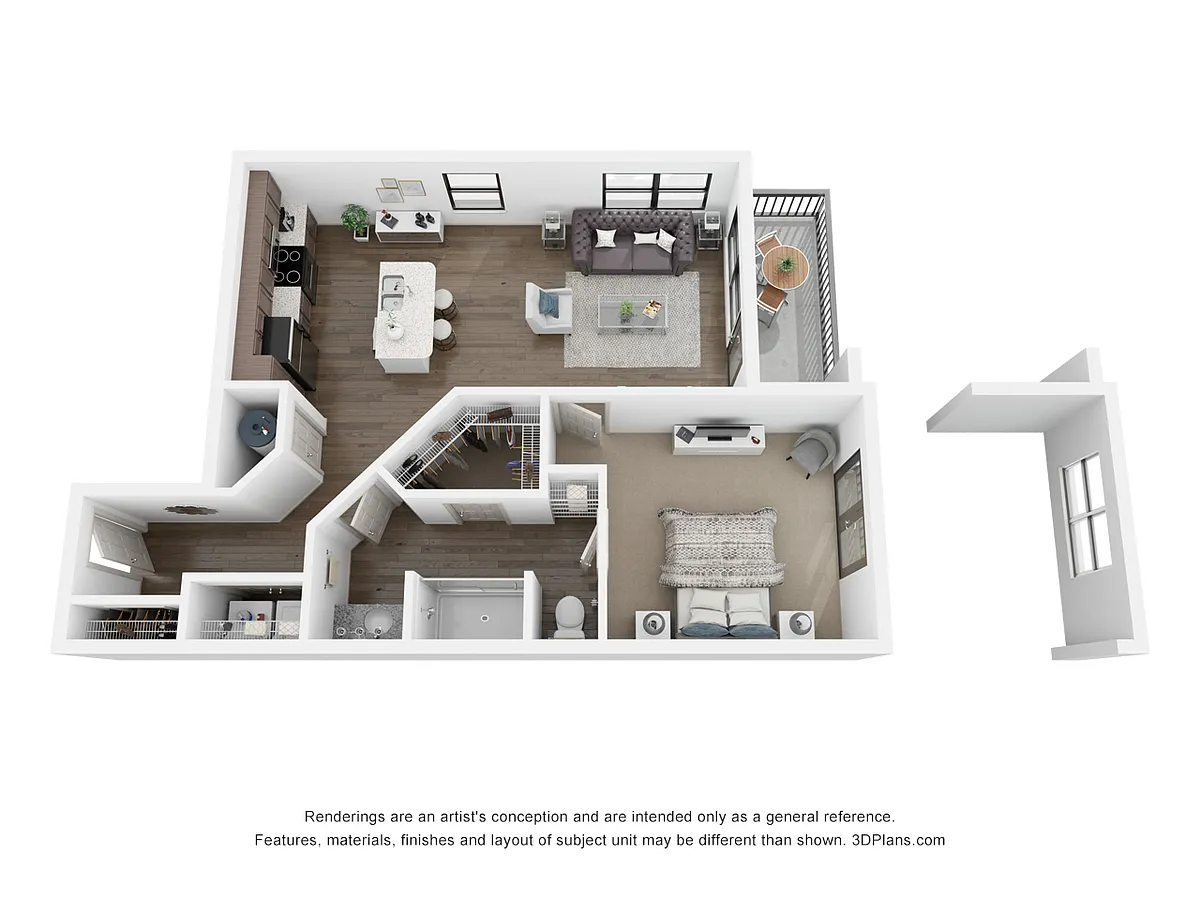Floor plan A5 (1 Bedroom)