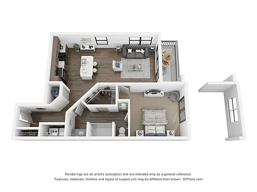 Floor plan A5 (1 Bedroom)