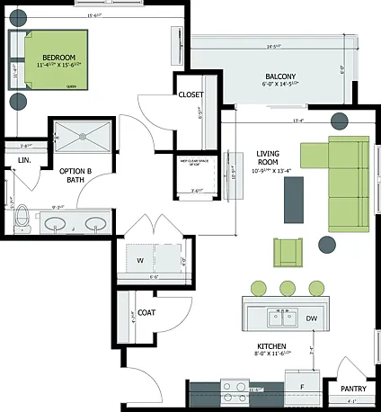 One Bedroom | One Bathroom One Bedroom | One Bathroom