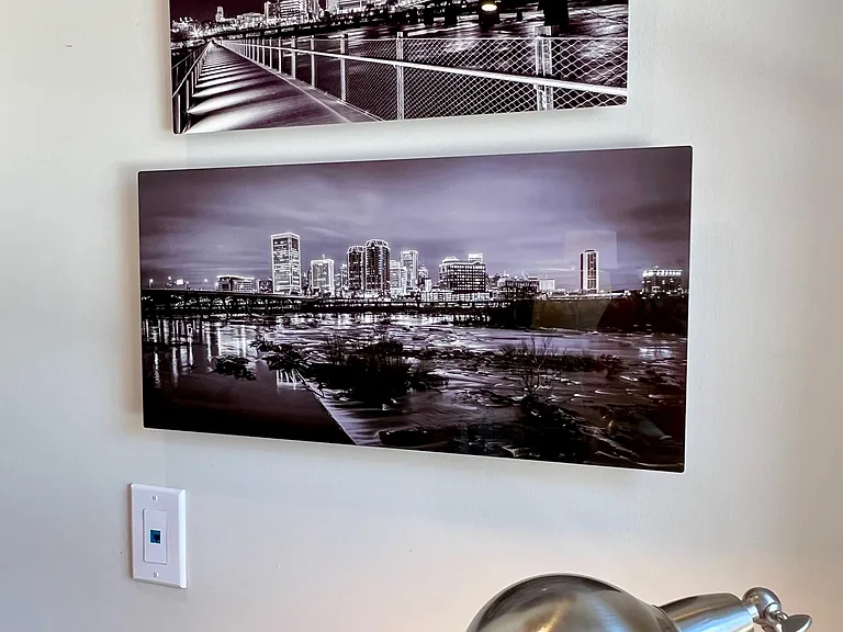 B&W photos of Richmond scenery. The T. Tyler Potterfield Memorial Bridge (affectionately known as the T-Pot) at the top is an awesome way to enjoy the James River and is only a one-mile walk away.