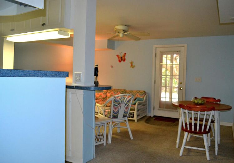 front entry and living room